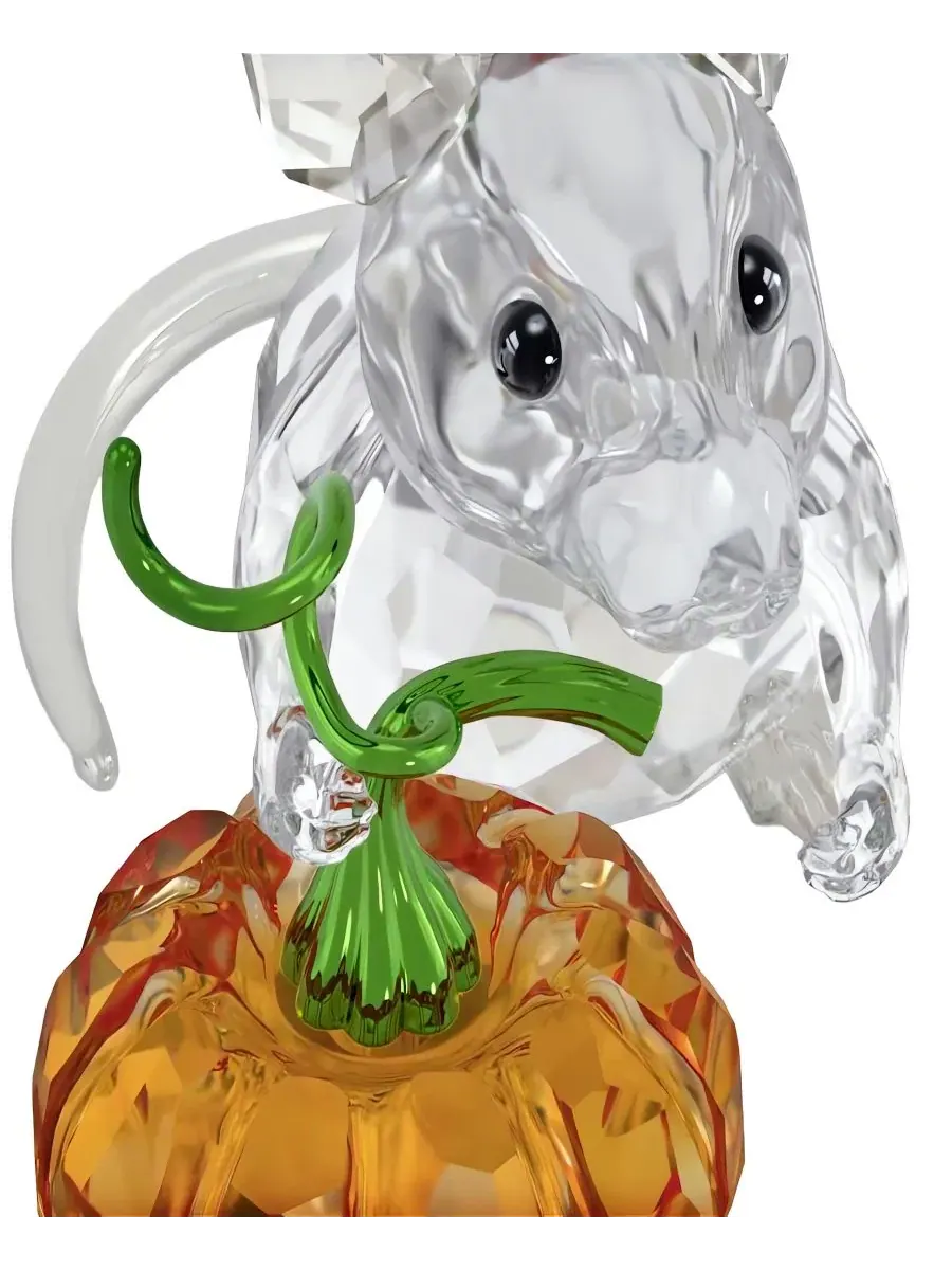 Декоративная фигурка из кристаллов Idyllia Mouse and Pumpkin Swarovski — изображение 2 из 4, прозрачный