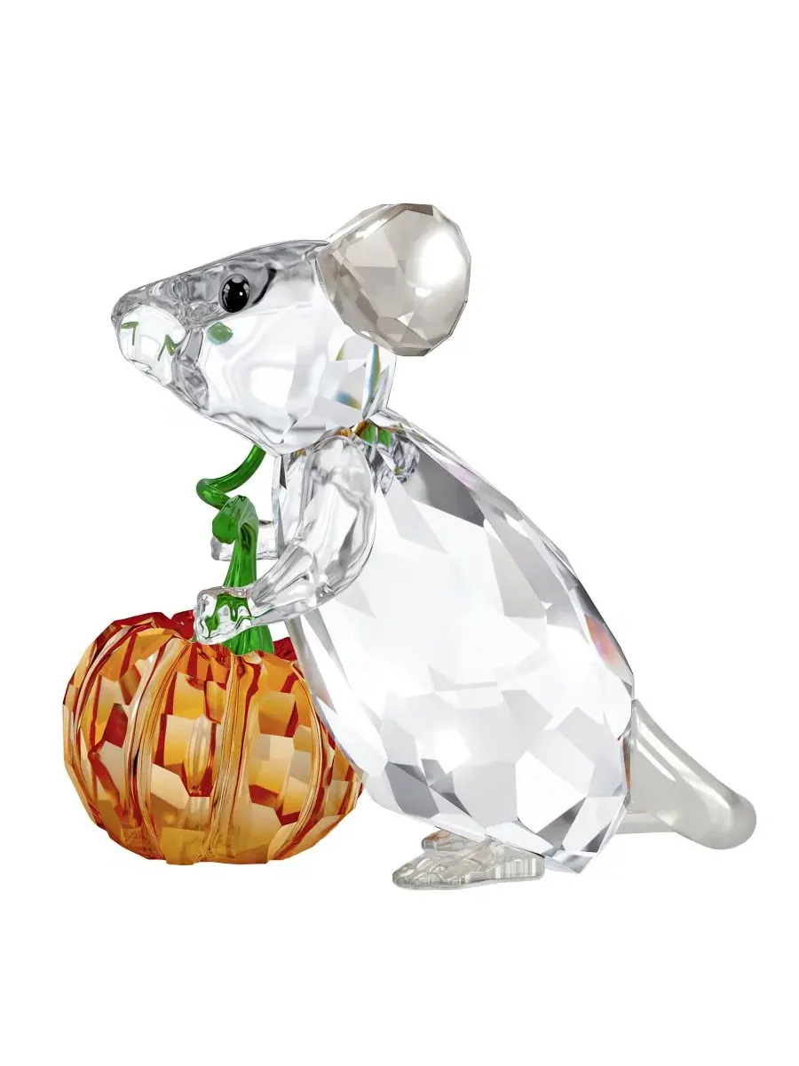 Декоративная фигурка из кристаллов Idyllia Mouse and Pumpkin Swarovski — изображение 3 из 4, прозрачный