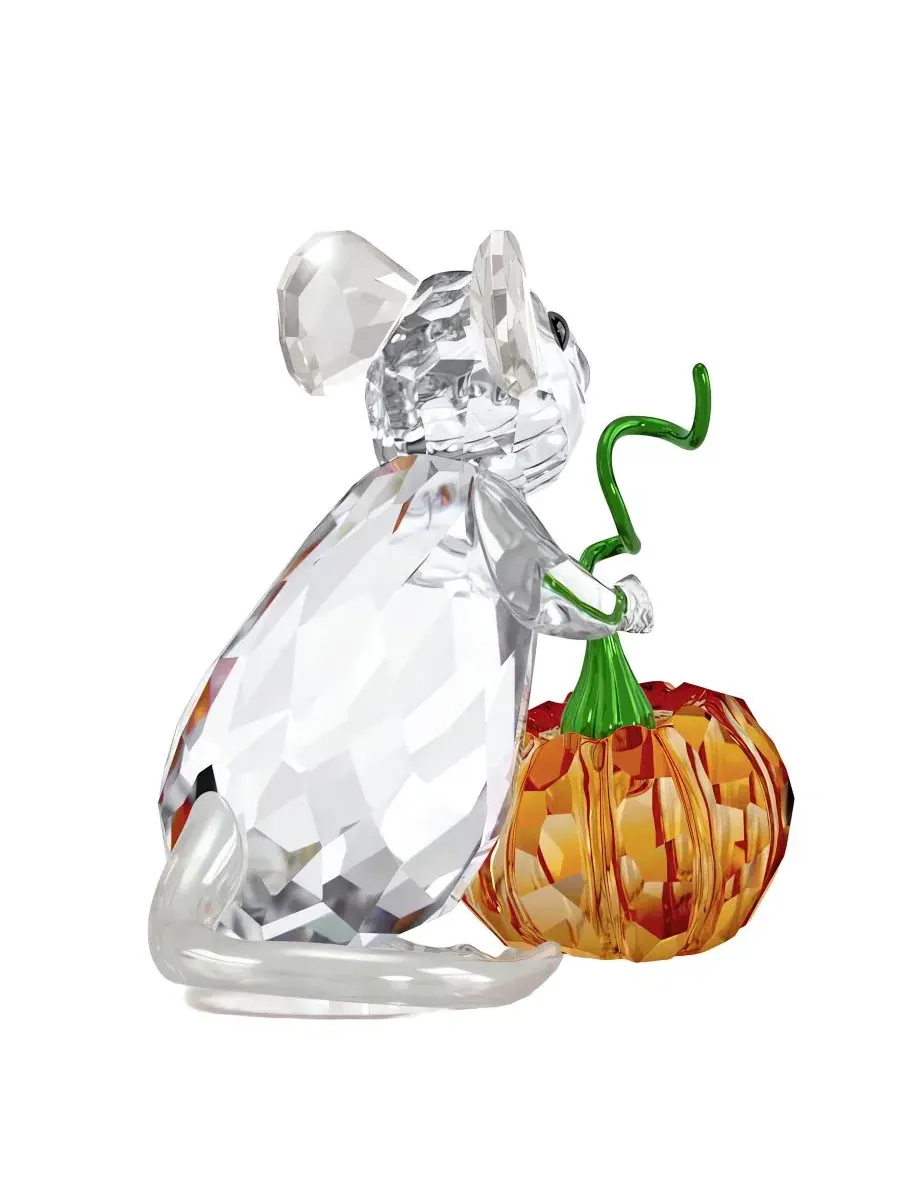 Декоративная фигурка из кристаллов Idyllia Mouse and Pumpkin Swarovski — изображение 4 из 4, прозрачный