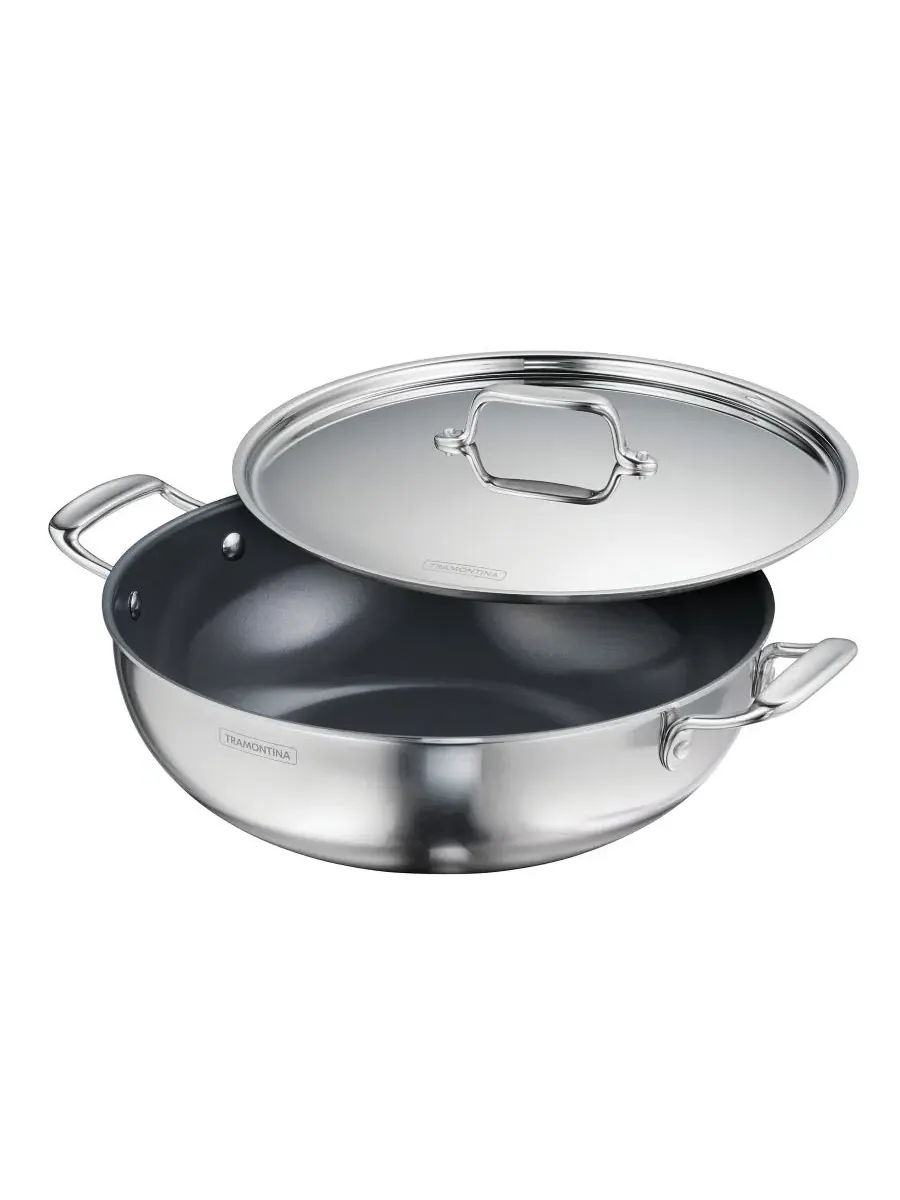 Кастрюля-кхади с крышкой Utsava Tri-Ply Clad Stainless Steel, 6 л Tramontina