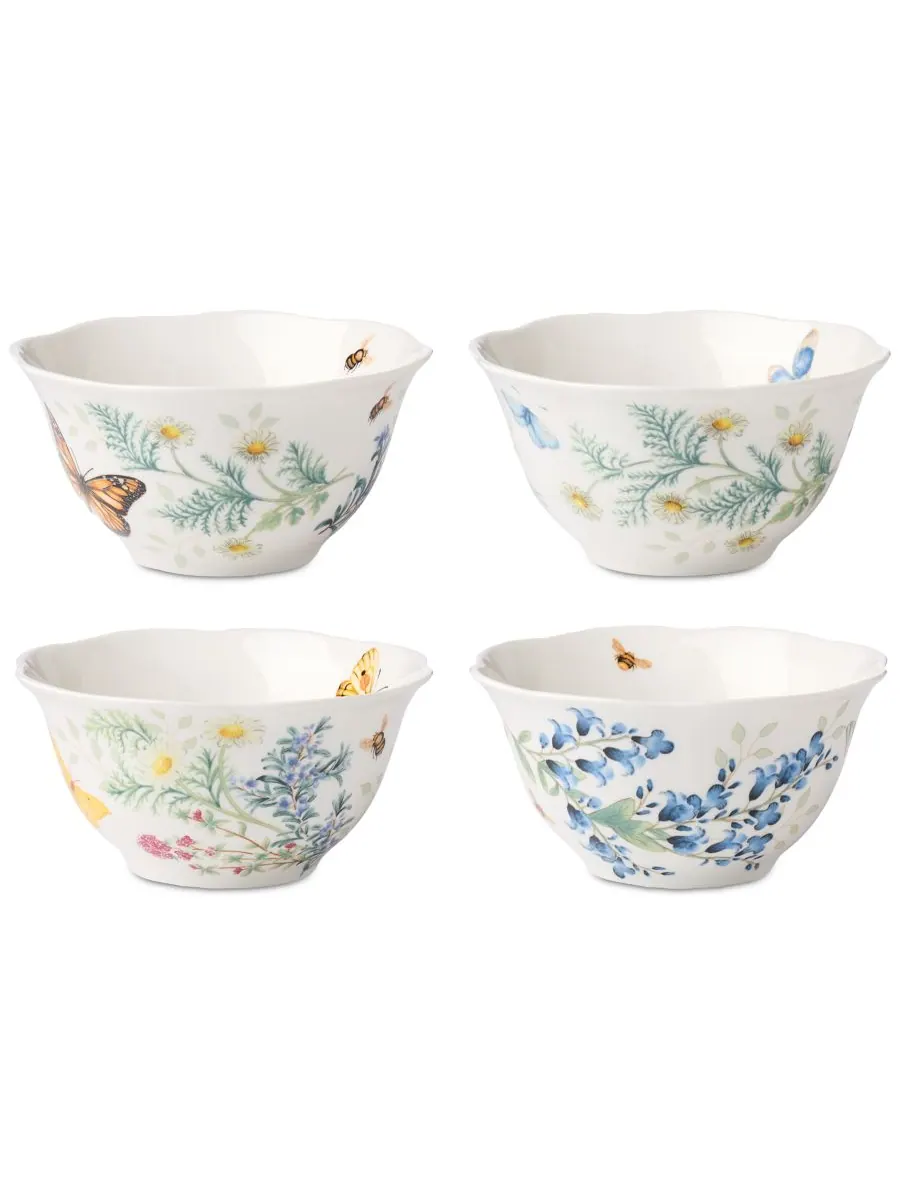 Набор из 4 мисок для риса с травами от Butterfly Meadow Lenox