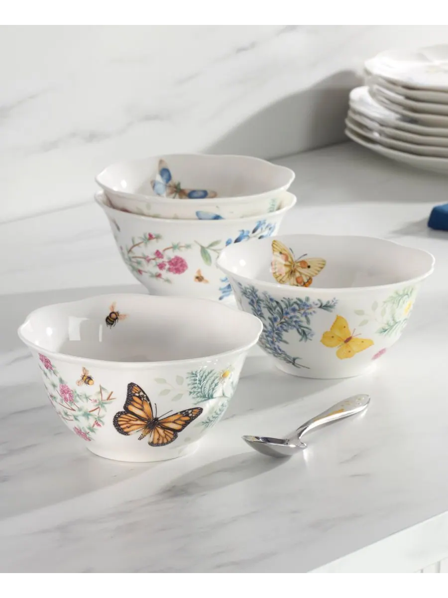 Набор из 4 мисок для риса с травами от Butterfly Meadow Lenox — изображение 4 из 5, мульти