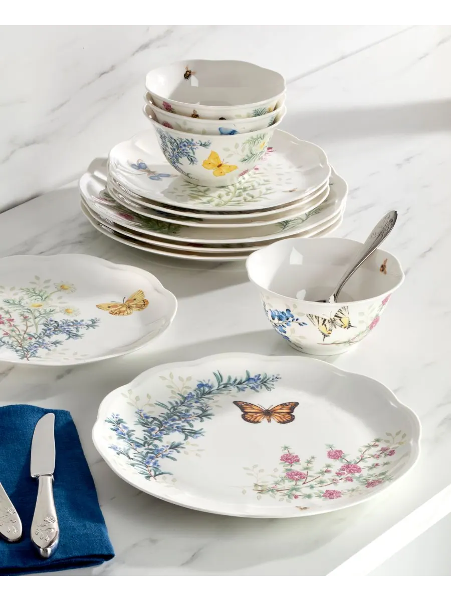 Набор из 4 мисок для риса с травами от Butterfly Meadow Lenox — изображение 5 из 5, мульти