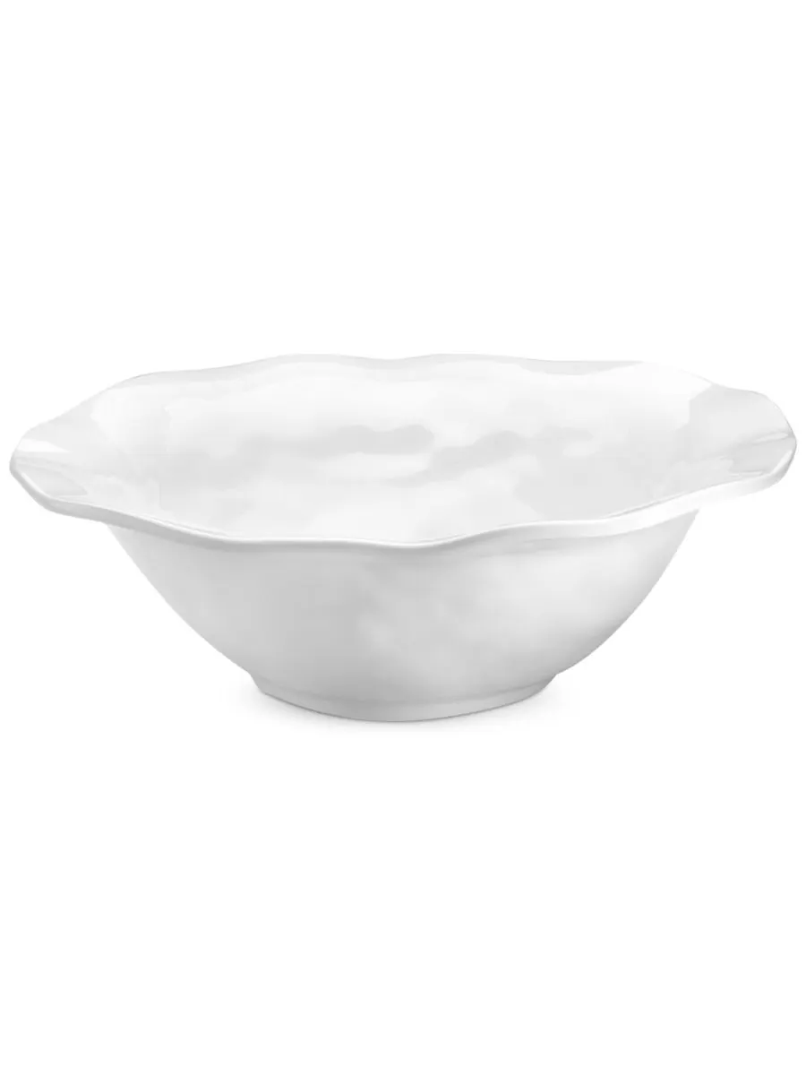 Q Squared Сервировочная миска Ruffle из белого меламина, 30 см