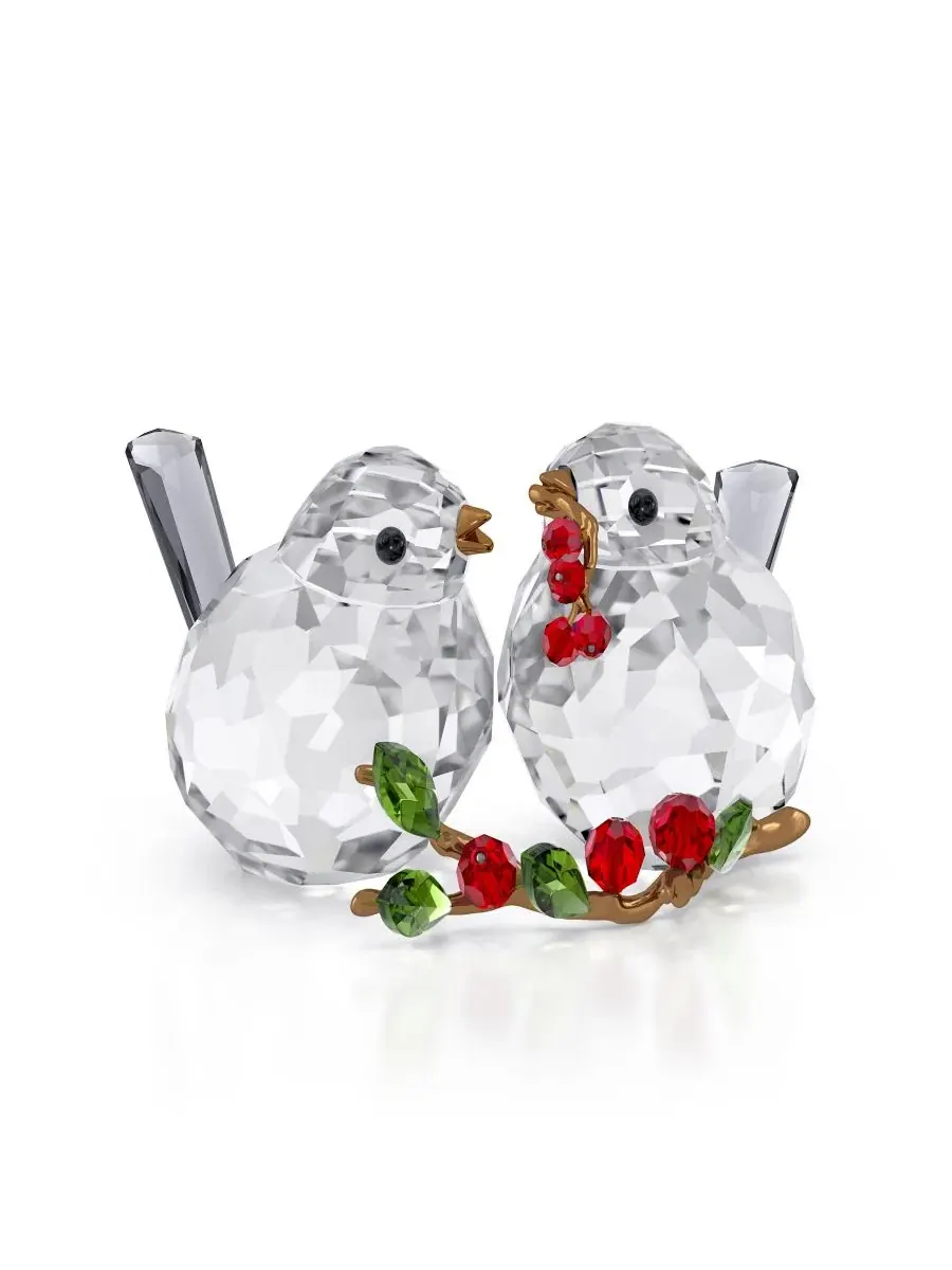 Фигурка из кристаллов Idyllia Bird Couple and Berries Swarovski