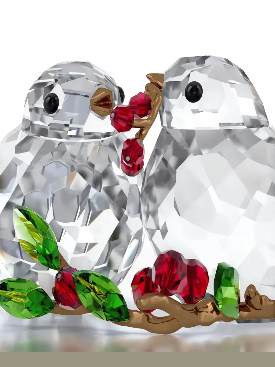 Фигурка из кристаллов Idyllia Bird Couple and Berries Swarovski — изображение 3 из 4, прозрачный красный