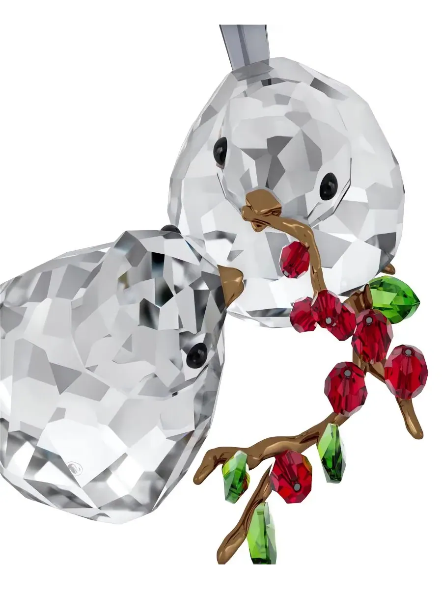 Фигурка из кристаллов Idyllia Bird Couple and Berries Swarovski — изображение 4 из 4, прозрачный красный