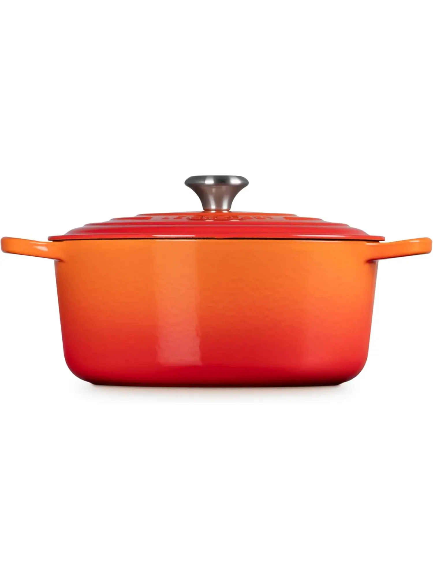 Кастрюля круглая Le Creuset Signature, 6,7 л, 28 см — изображение 4 из 9, оранжевый