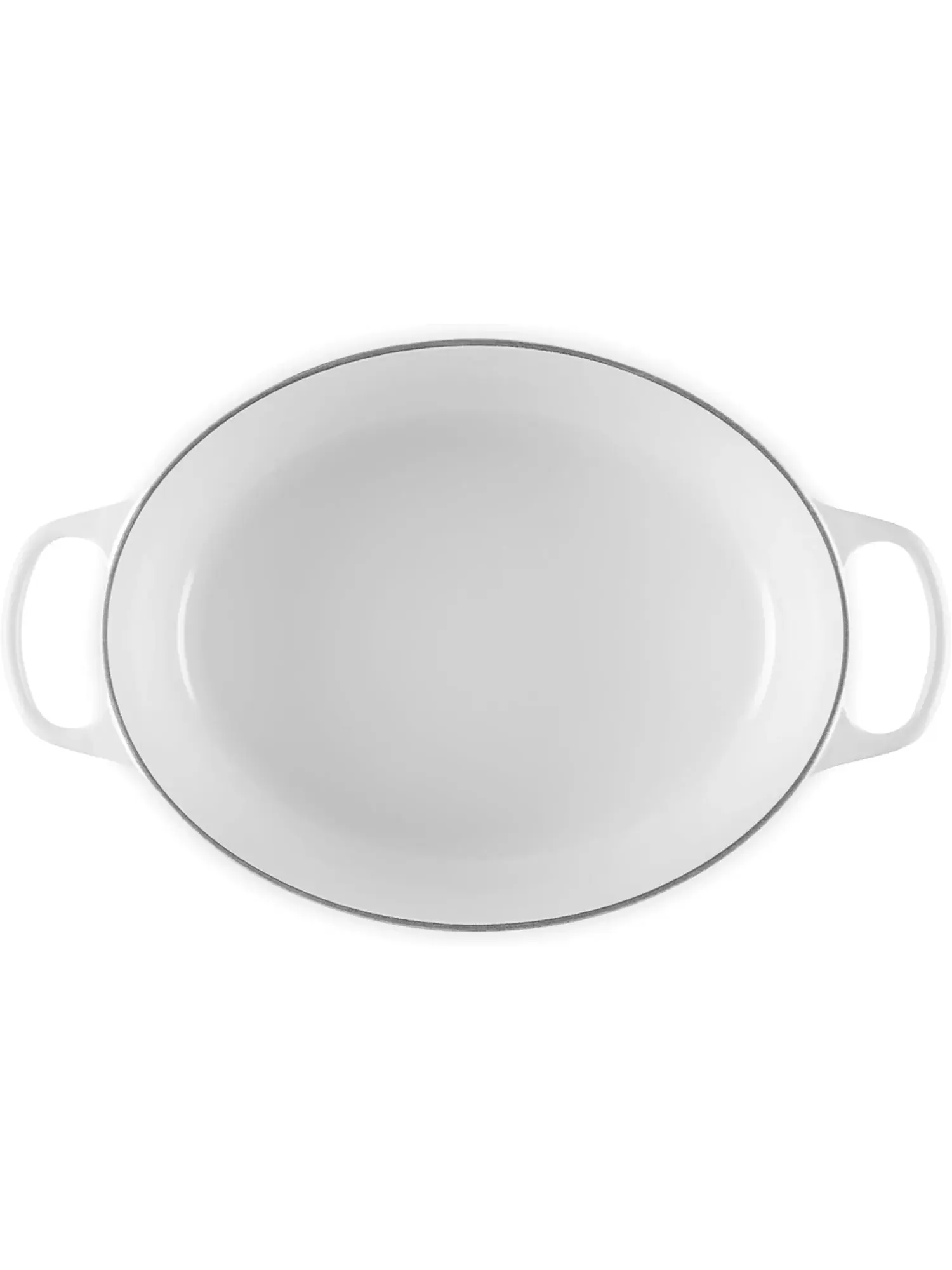Кастрюля овальная Le Creuset Signature, 7,5 л, 33 см — изображение 3 из 6, белый