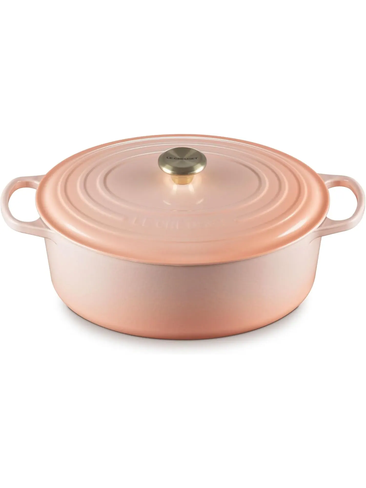 Кастрюля овальная Le Creuset Signature, 7,5 л, 33 см, персиковый