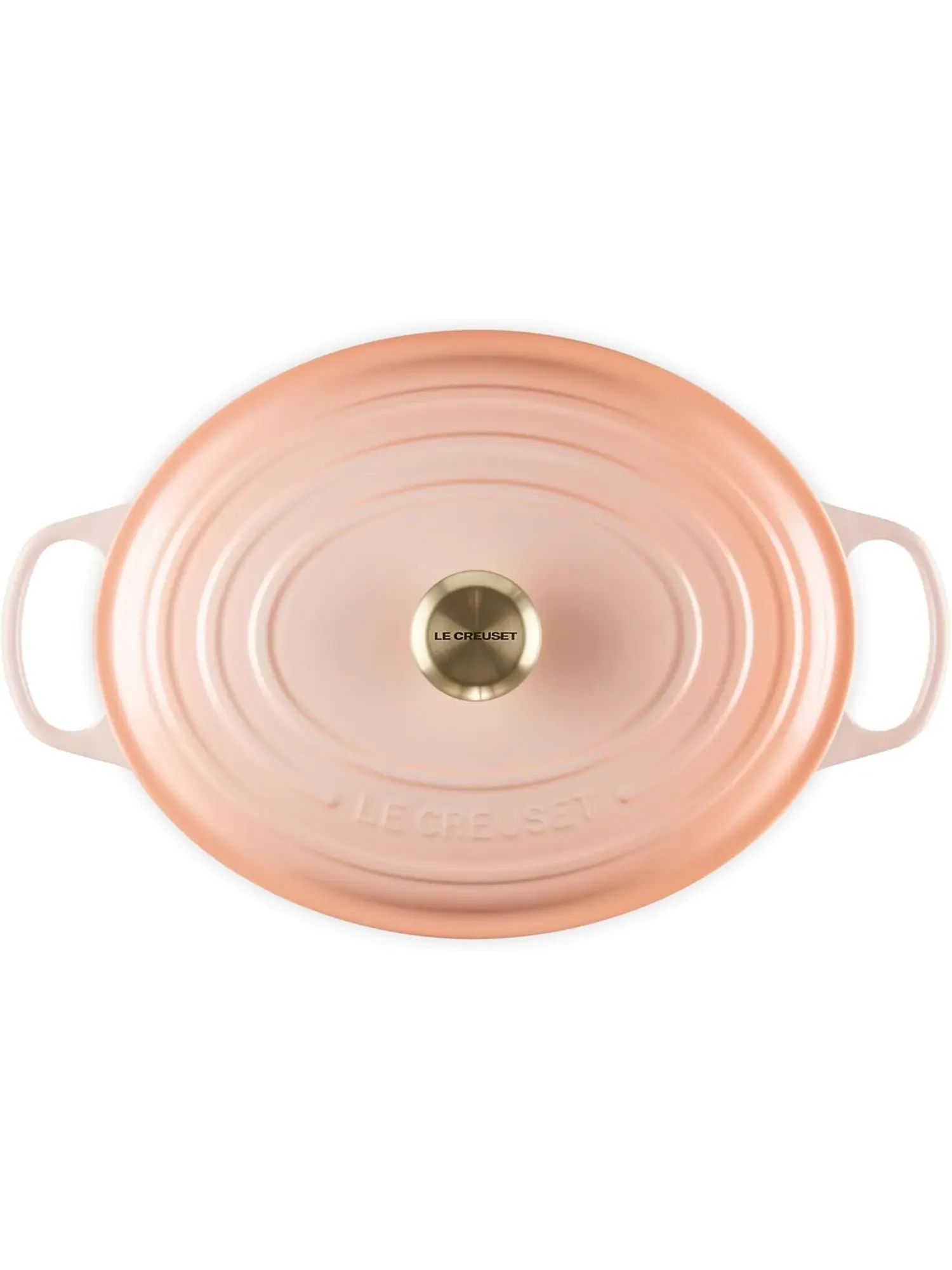 Кастрюля овальная Le Creuset Signature, 7,5 л, 33 см, персиковый — изображение 2 из 6, розовый