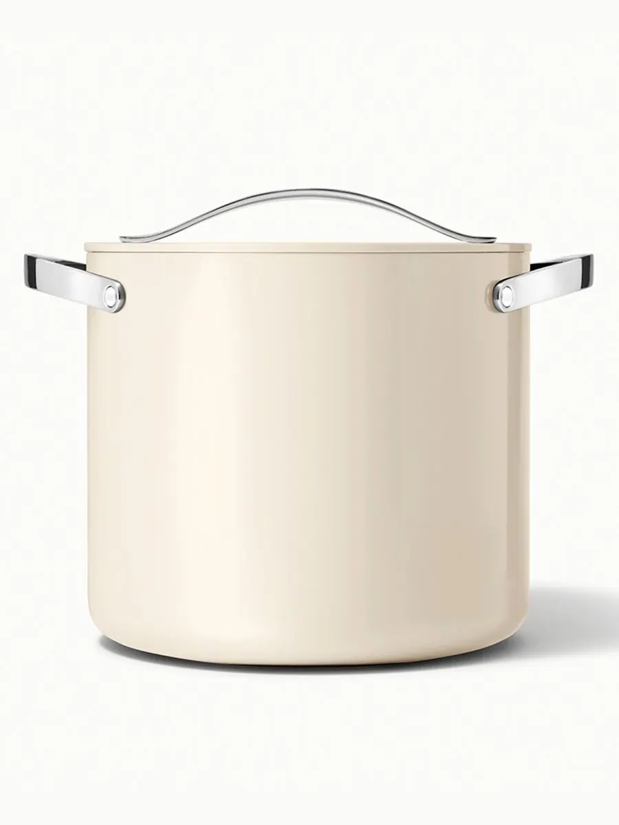 Посуда Cookware Plus с антипригарным покрытием, кастрюля для бульона Caraway — изображение 2 из 5, бежевый