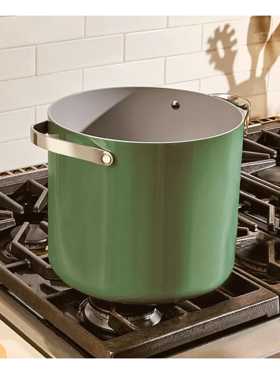 Посуда Cookware Plus с антипригарным покрытием, кастрюля для бульона Caraway — изображение 3 из 5, серый