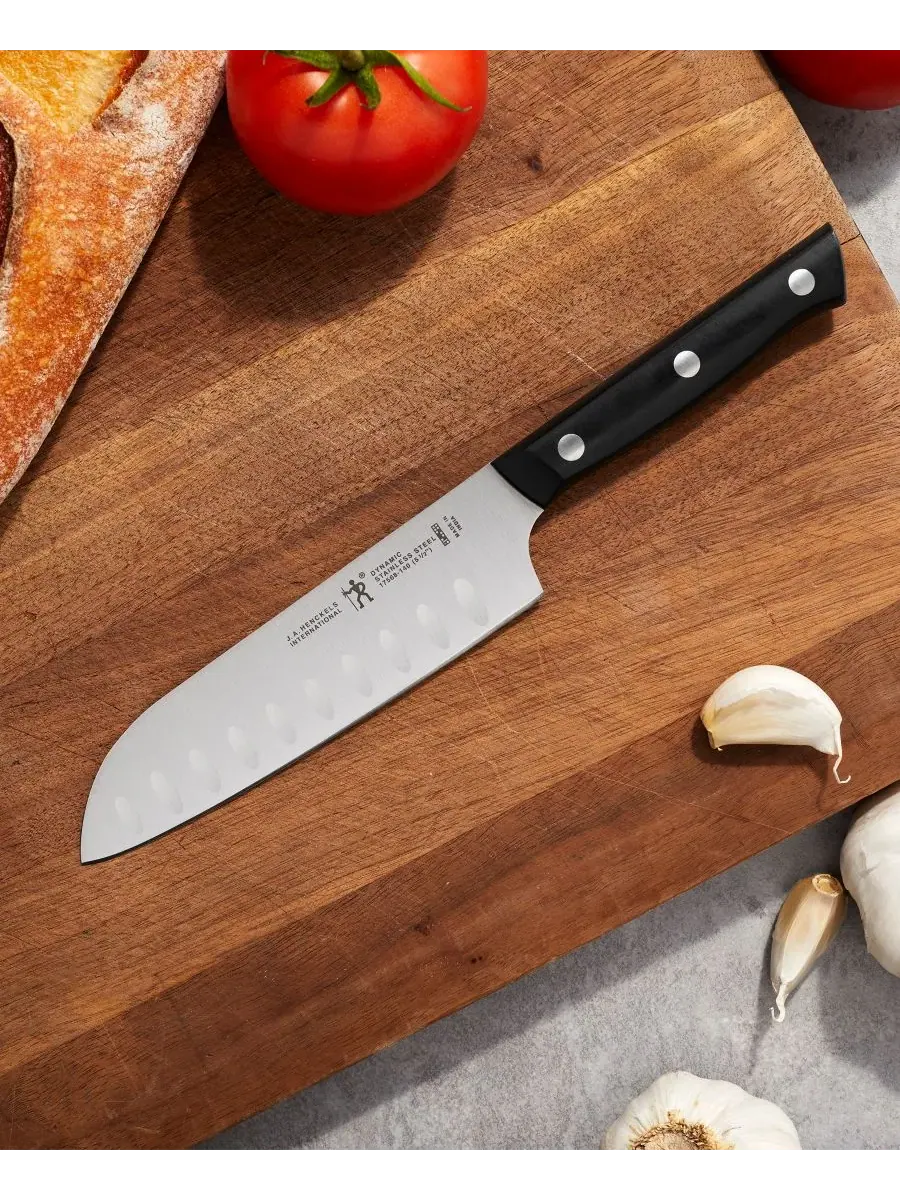 Нож Santoku HENCKELS Dynamic 13 см с полым лезвием J.A. Henckels — изображение 2 из 3, черный