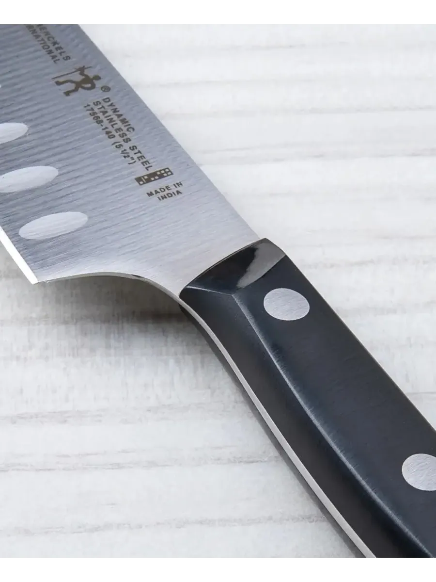Нож Santoku HENCKELS Dynamic 13 см с полым лезвием J.A. Henckels — изображение 3 из 3, черный