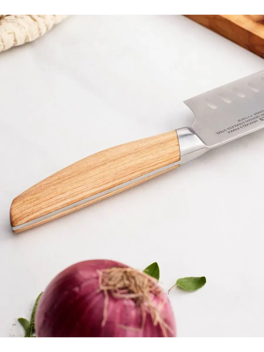 Нож Santoku Pakka 18 см Henckels — изображение 3 из 9, прозрачный