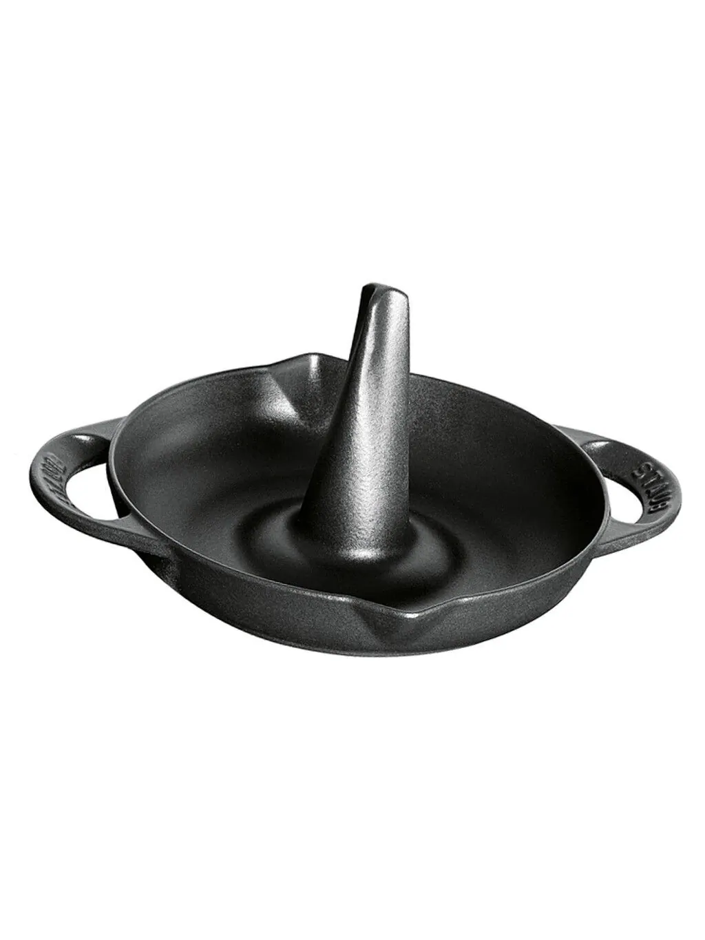 Чугунная ростер-жаровня для птицы Staub Vertical Chicken Roaster, 24 см — изображение 2 из 5, черный