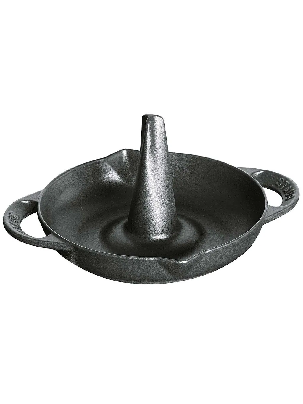 Чугунная ростер-жаровня для птицы Staub Vertical Chicken Roaster, 24 см — изображение 3 из 5, черный
