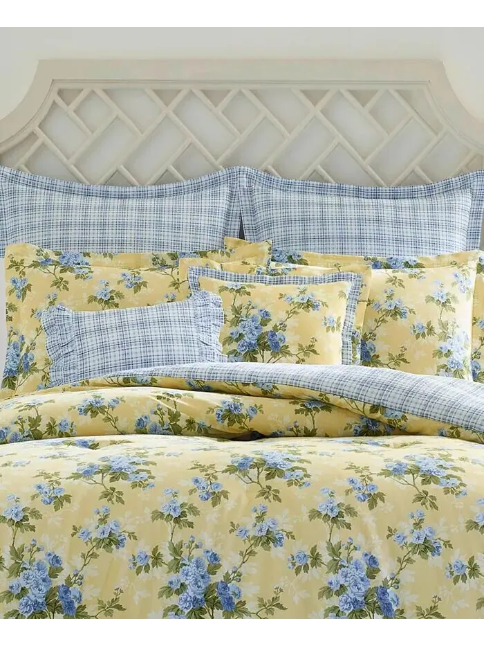 Двусторонние пододеяльники Cassidy из хлопка Laura Ashley — изображение 2 из 7, желтый