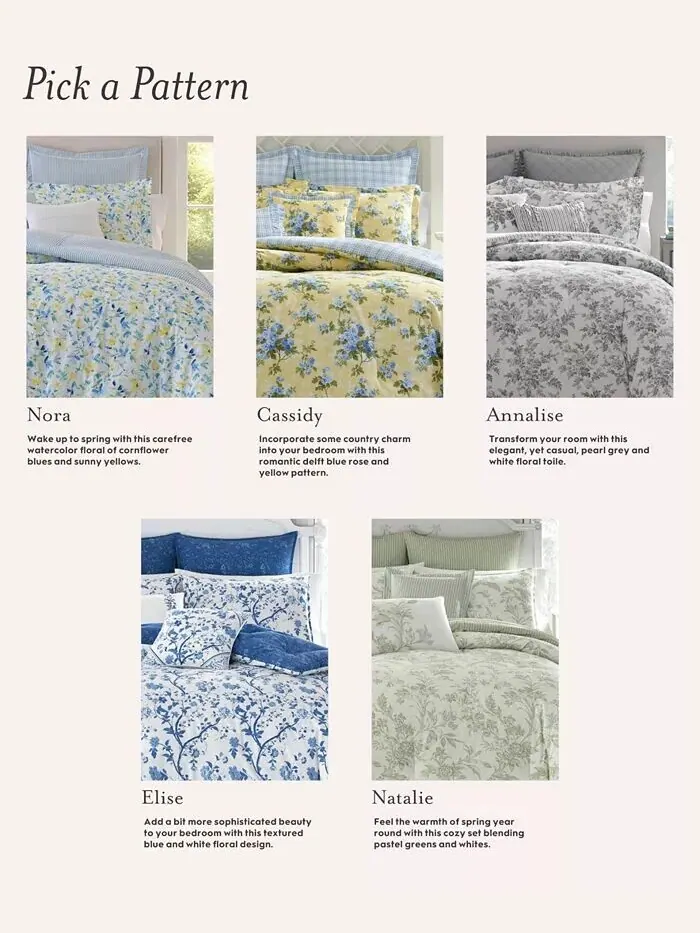 Двусторонние пододеяльники Cassidy из хлопка Laura Ashley — изображение 7 из 7, желтый