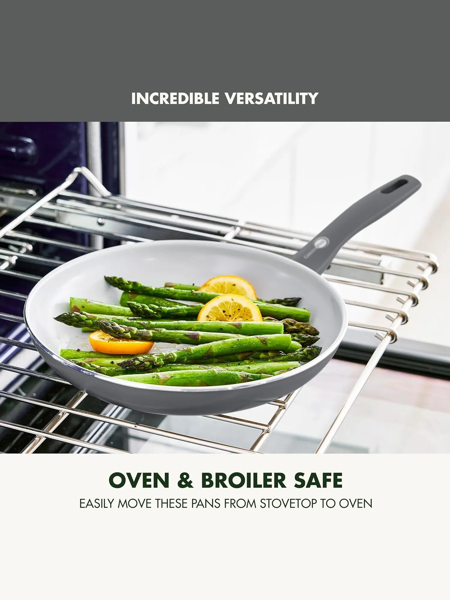 Набор сковород GreenPan Dover, 3 предмета, 20/26/30 см — изображение 6 из 8, серый