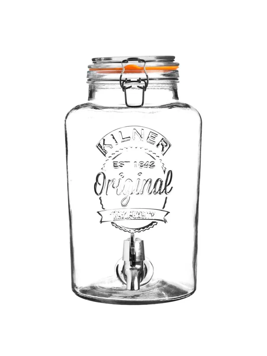 Диспенсер для напитков Clip Top объемом 2,1 галлона Kilner — прозрачный