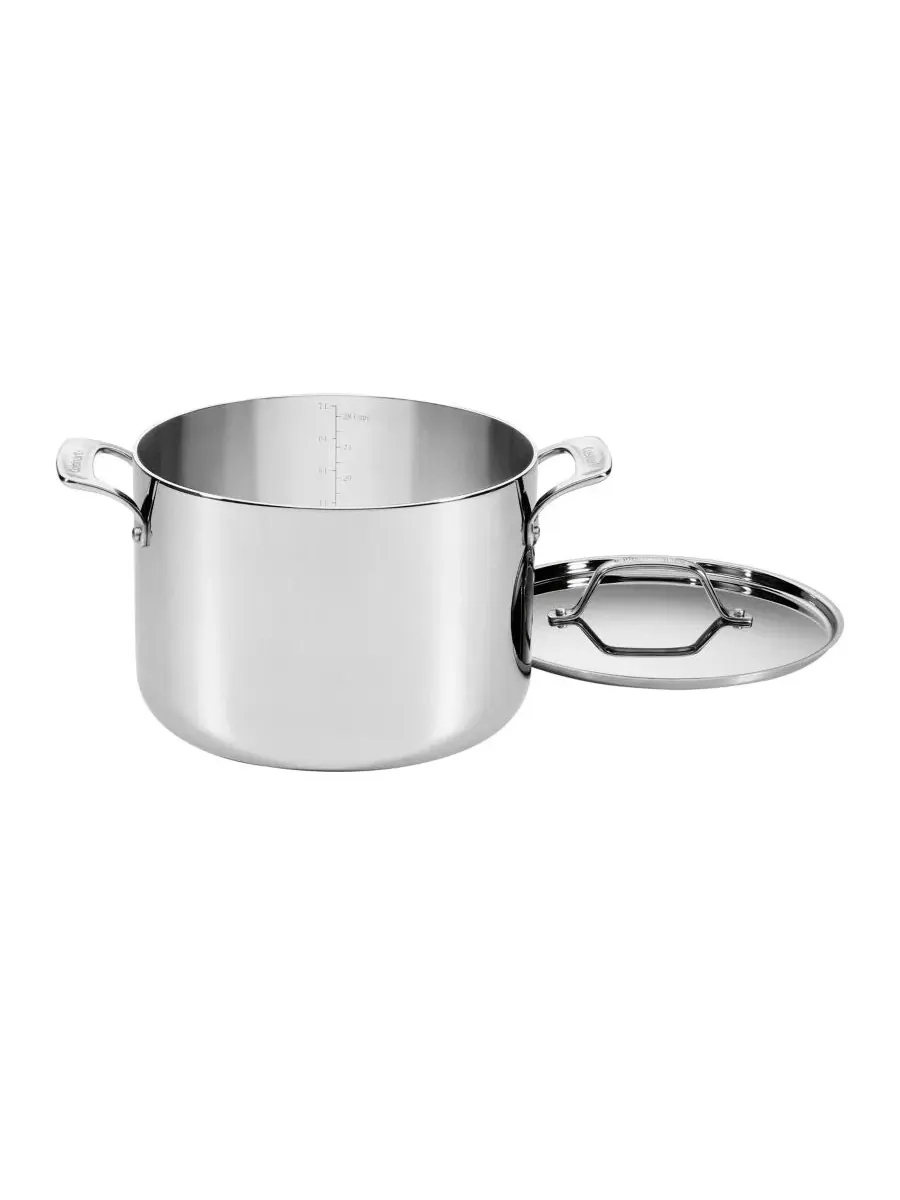 Набор посуды из 10 предметов из 5-слойной нержавеющей стали Custom-Clad Cuisinart, нержавеющая сталь — изображение 6 из 7