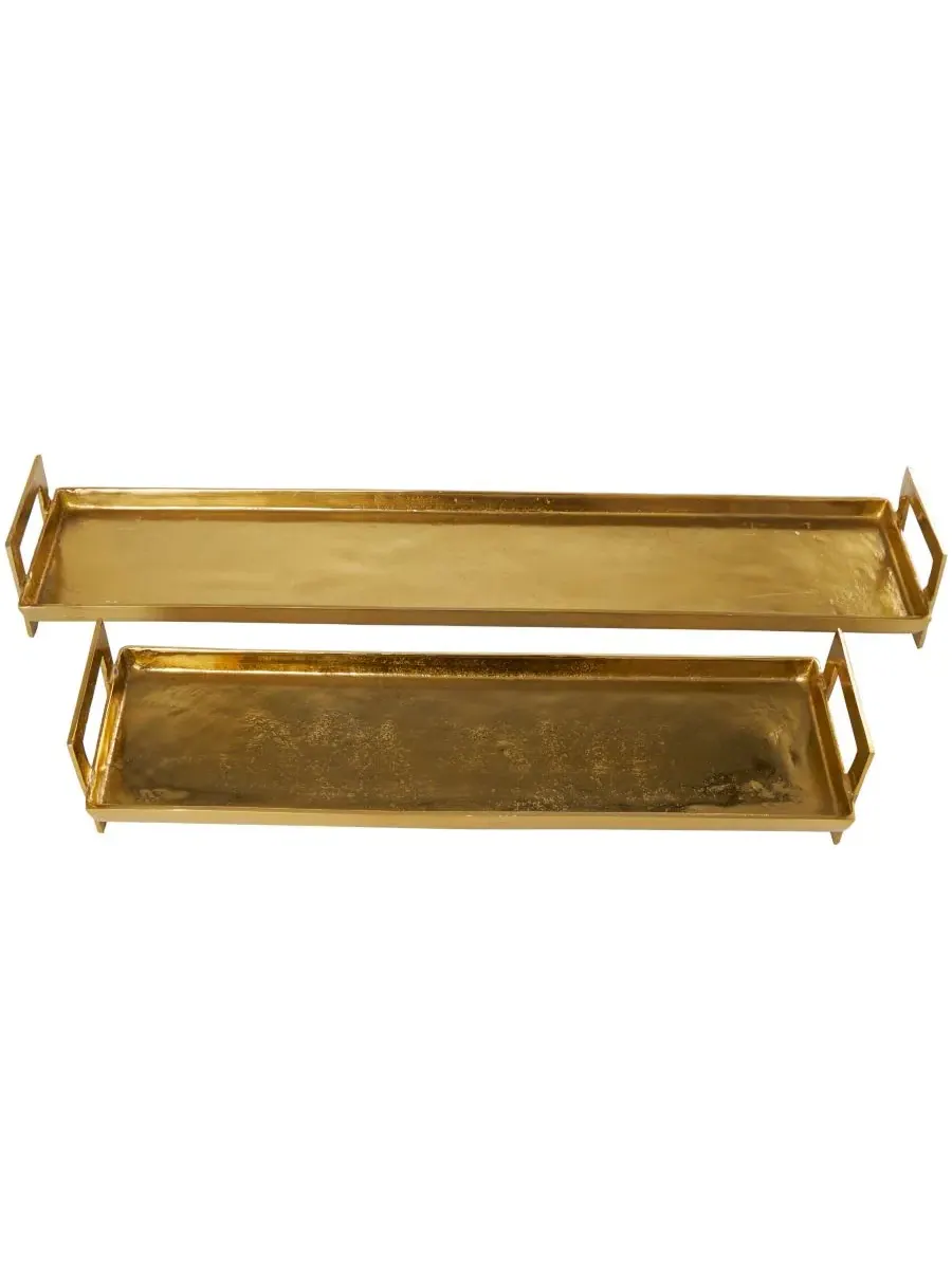 Сервировочный поднос Modern Brass, 2 шт. Rosemary Lane — золотистый