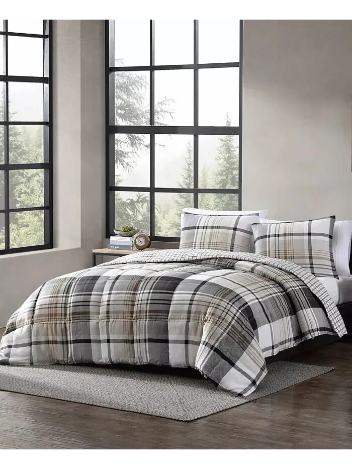 Комплект одеял в клетку «Нормандия» Eddie Bauer — изображение 3 из 13, черный