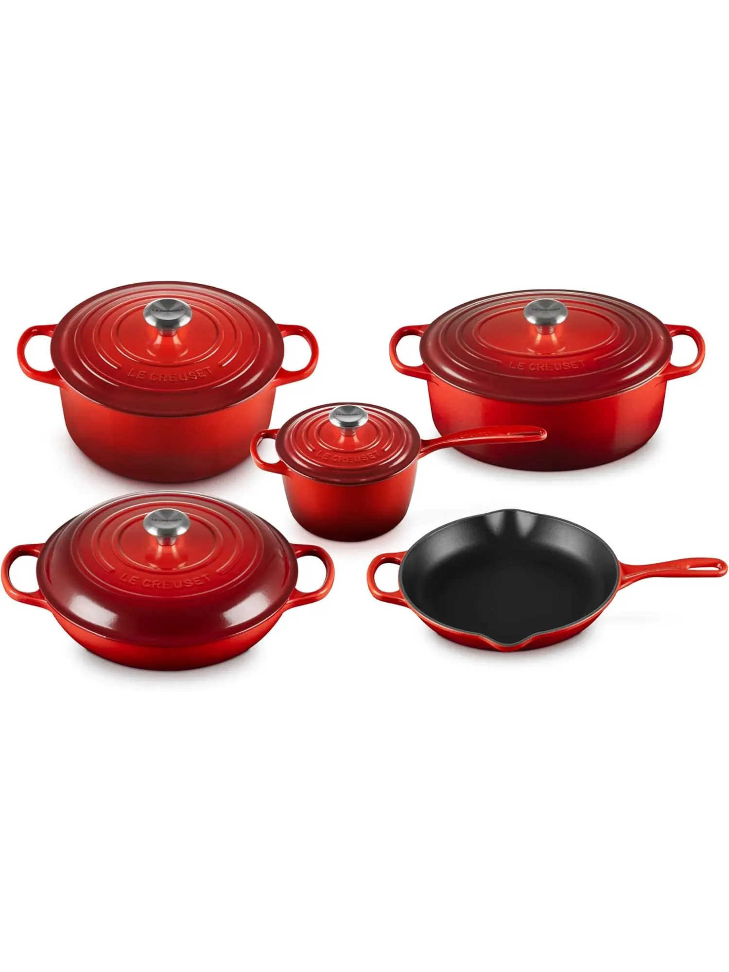 Набор чугунной эмалированной посуды Le Creuset Signature, 9 предметов