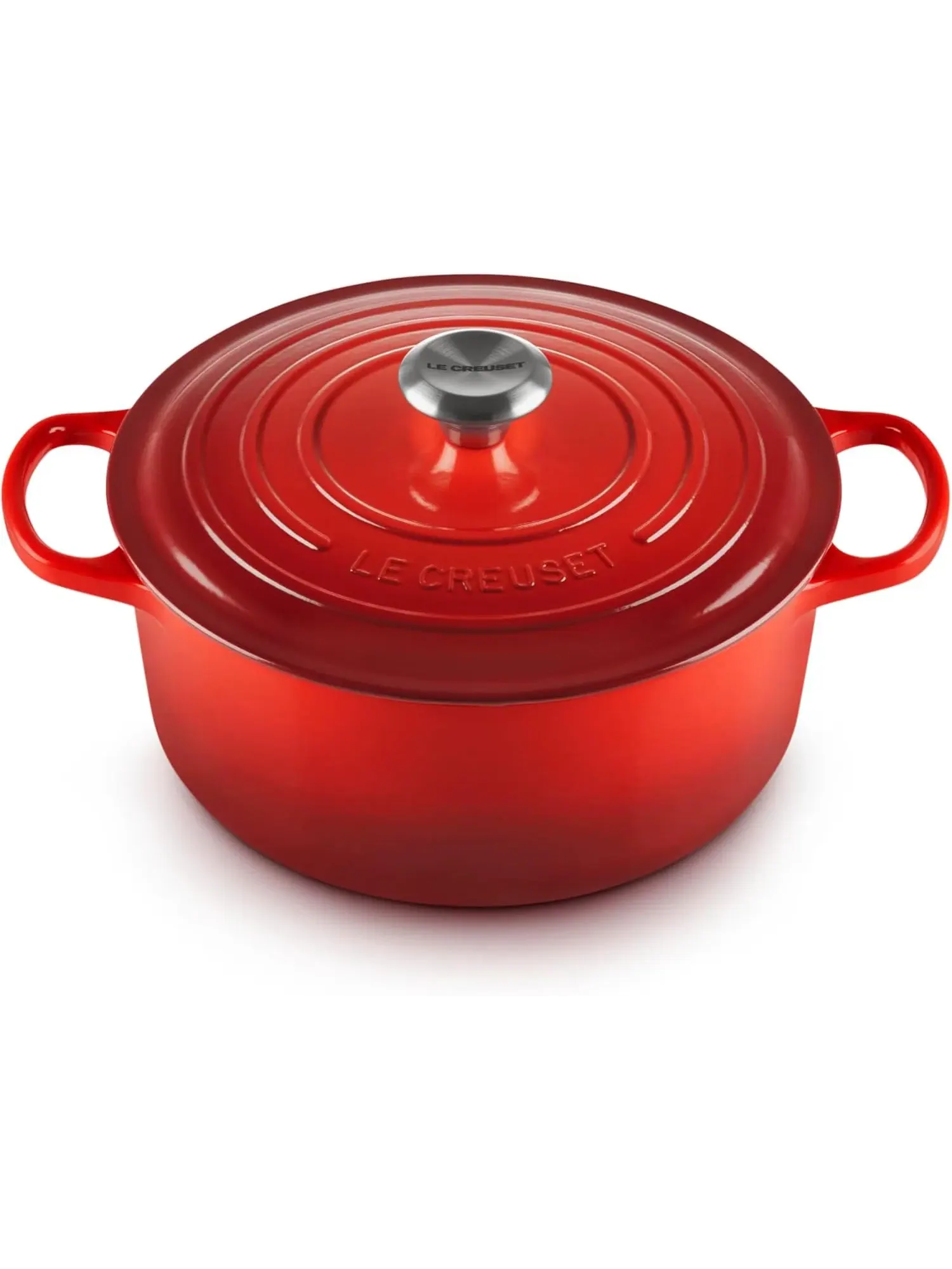 Набор чугунной эмалированной посуды Le Creuset Signature, 9 предметов — изображение 2 из 19, вишневый