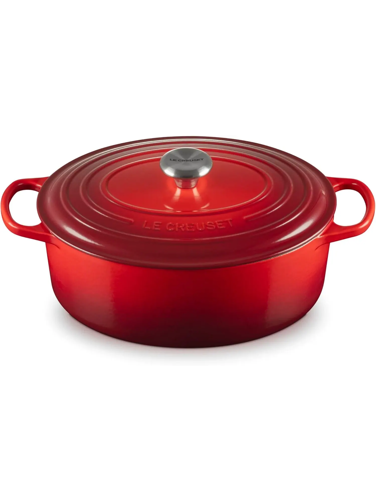 Набор чугунной эмалированной посуды Le Creuset Signature, 9 предметов — изображение 5 из 19, вишневый