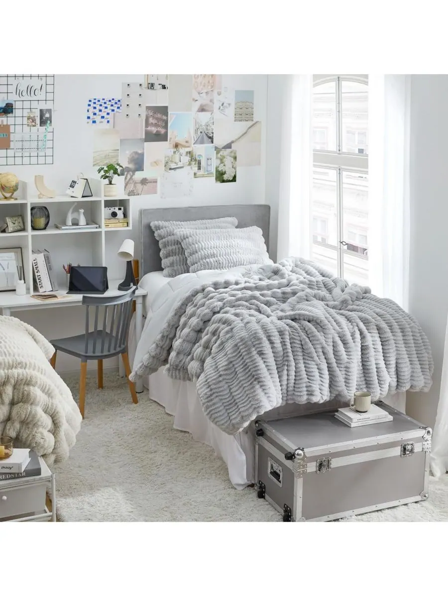 Уютное большое одеяло Chunky Bunny Peak of Cozy Coma Inducer, Cozy gray, Twin XL