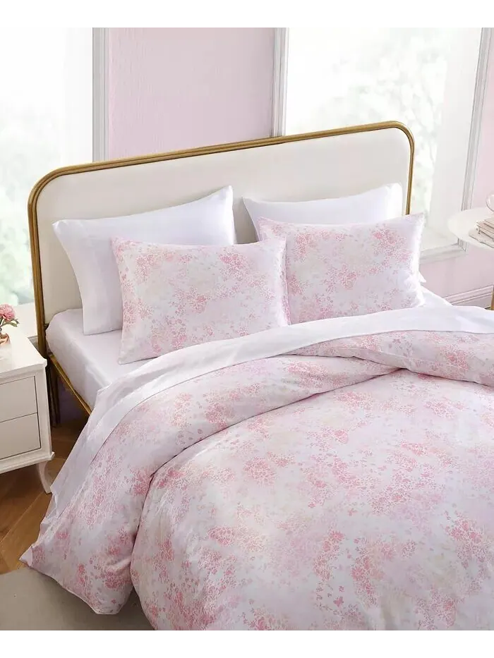 Комплекты атласных пододеяльников Butterfly Garden Betsey Johnson — изображение 3 из 6, розовый