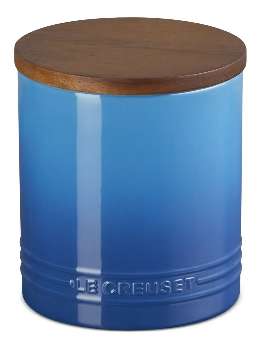 Фирменная керамическая банка с деревянной крышкой, 1 л Le Creuset, Marseille