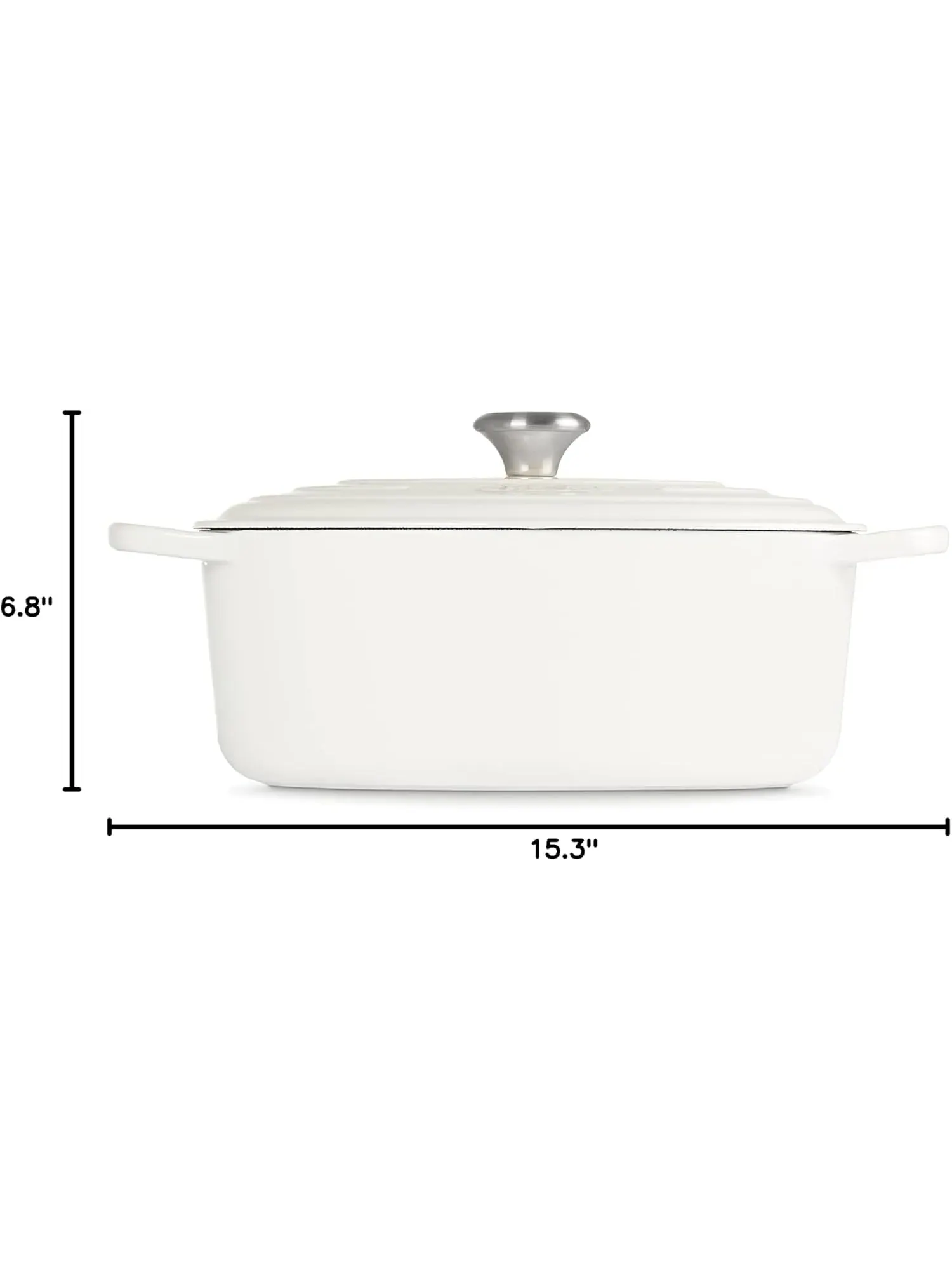Кастрюля овальная Le Creuset Signature, 6,3 л, 31 см — изображение 7 из 7, белый