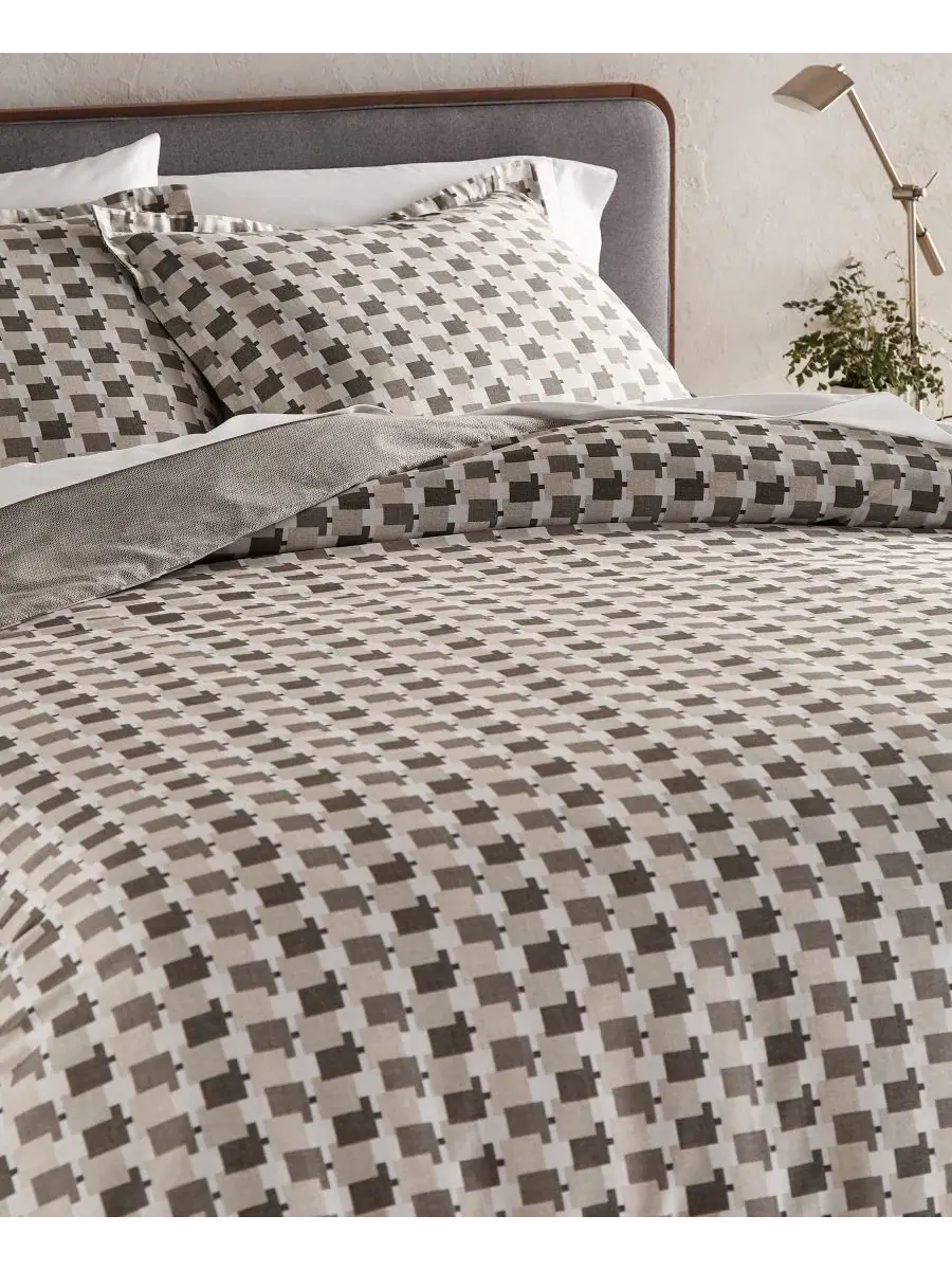 Пододеяльник Lucio Cotton из хлопкового сатина, 92x92 см Boss Home — изображение 5 из 5, тауп