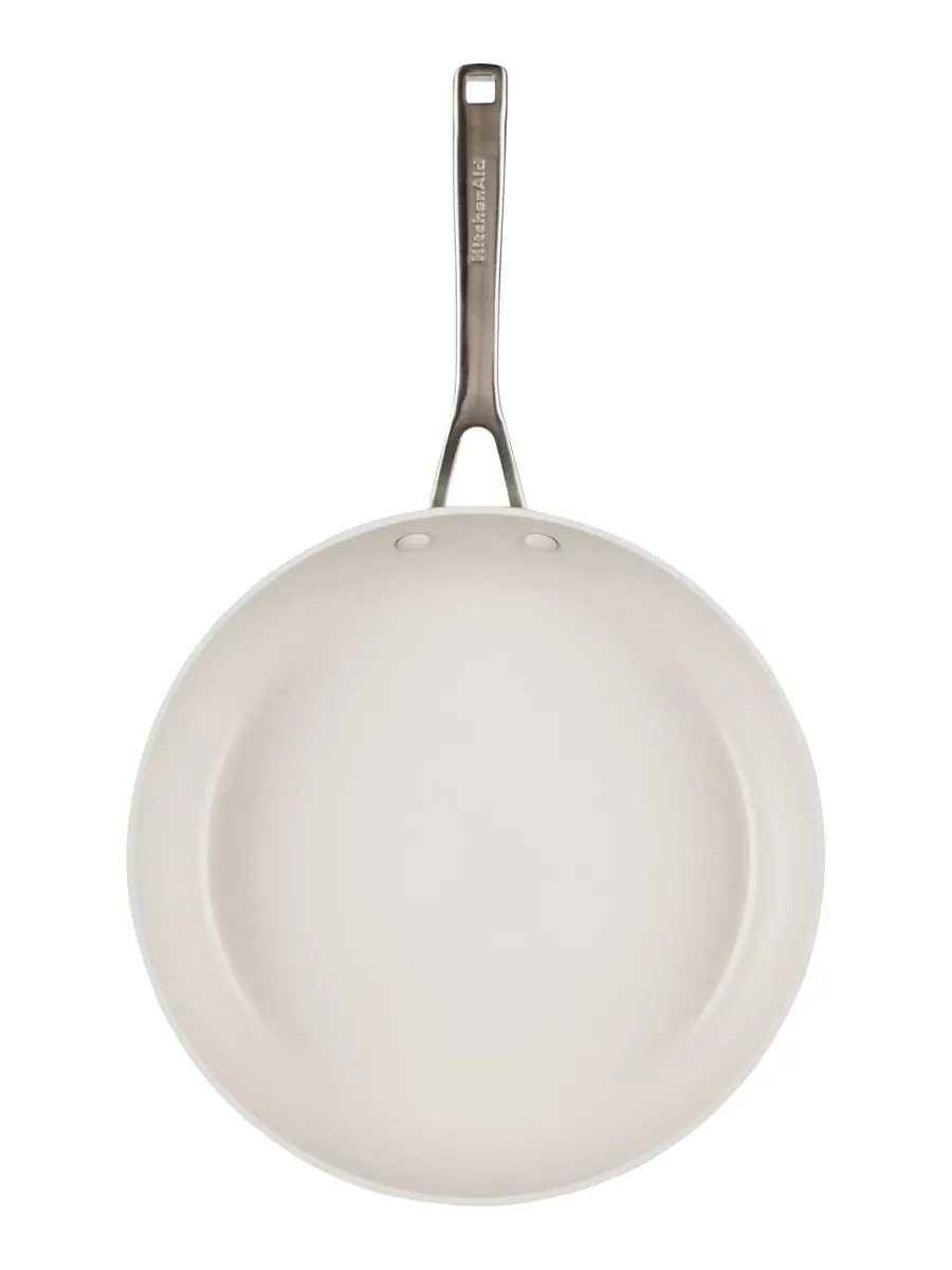 Сковорода с крышкой KitchenAid Hard-Anodized Ceramic Induction, 31 см, Синяя агава — изображение 3 из 8, синий