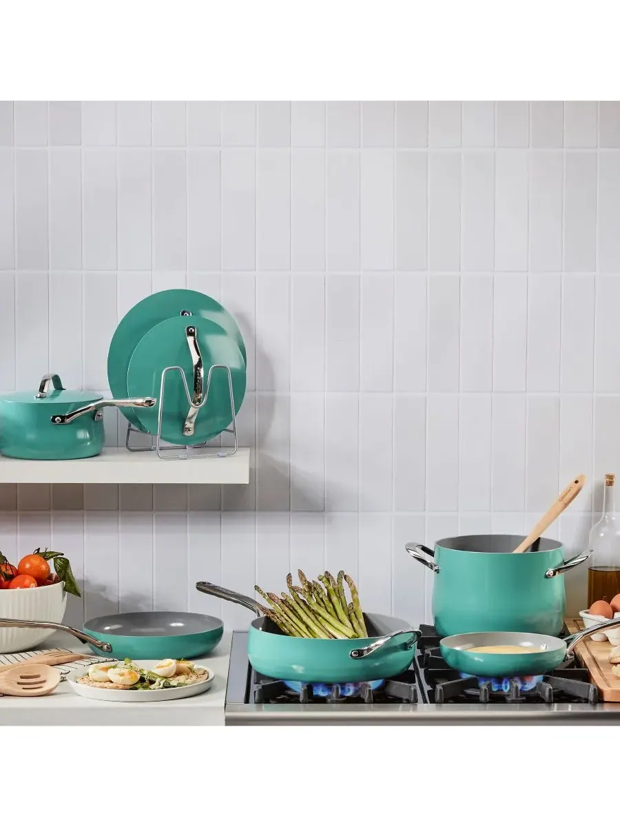 Кулинарный набор из 12 предметов, керамическая посуда Cuisinart — изображение 4 из 8, бирюзовый