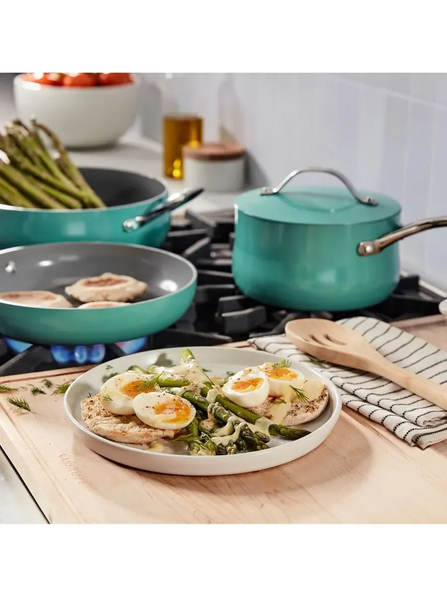 Кулинарный набор из 12 предметов, керамическая посуда Cuisinart — изображение 5 из 8, бирюзовый