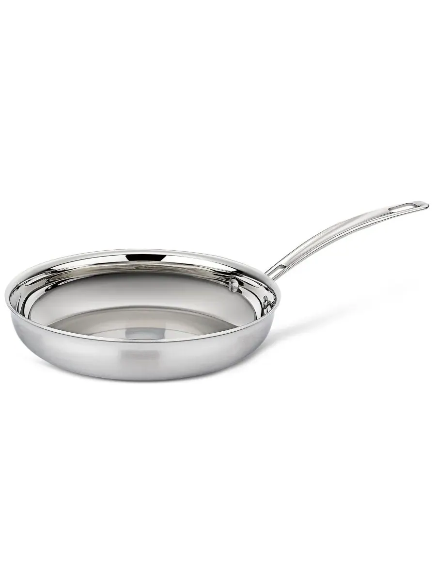 Набор из 2 сковородок MultiClad Pro из нержавеющей стали Cuisinart, нержавеющая сталь — изображение 3 из 3, серебристый