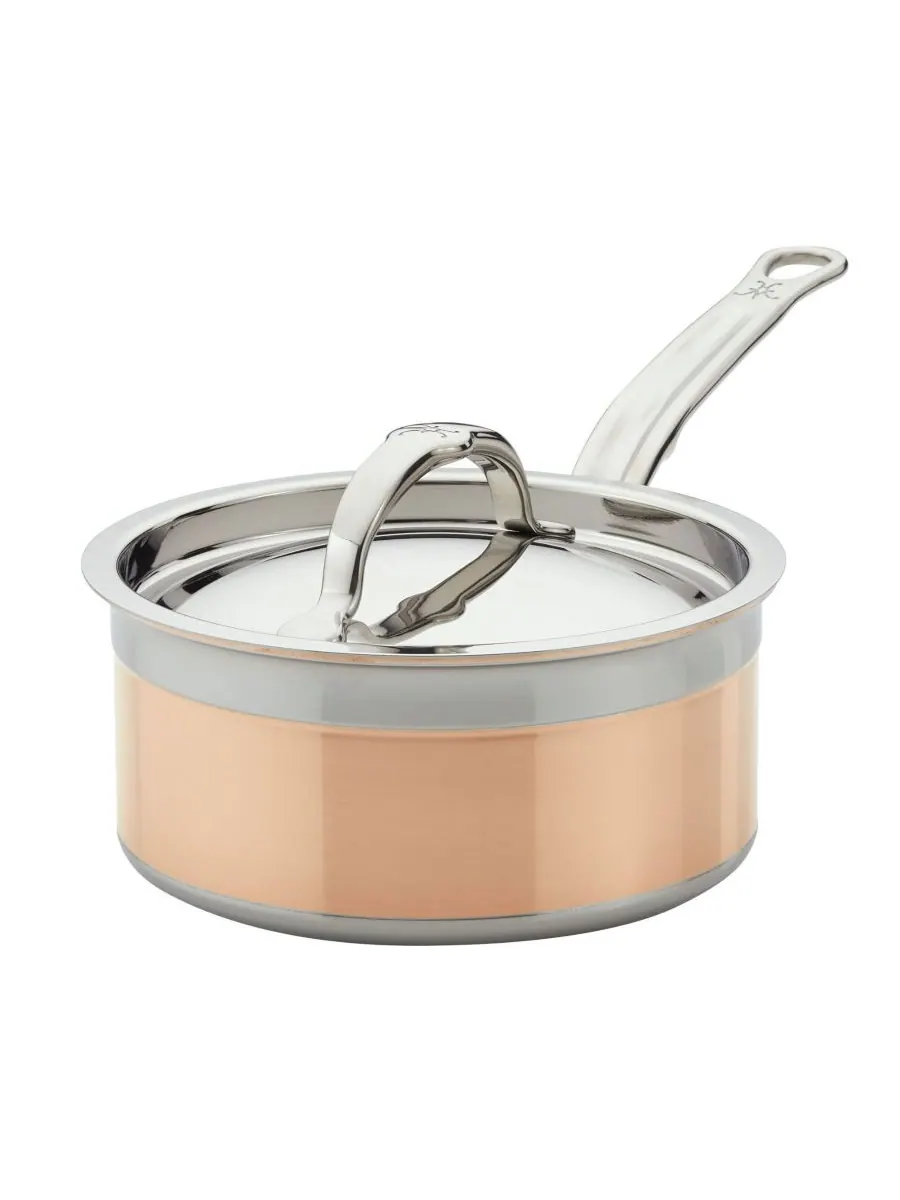 Hestan Медная индукционная кастрюля CopperBond объемом 1,5 кварты с крышкой