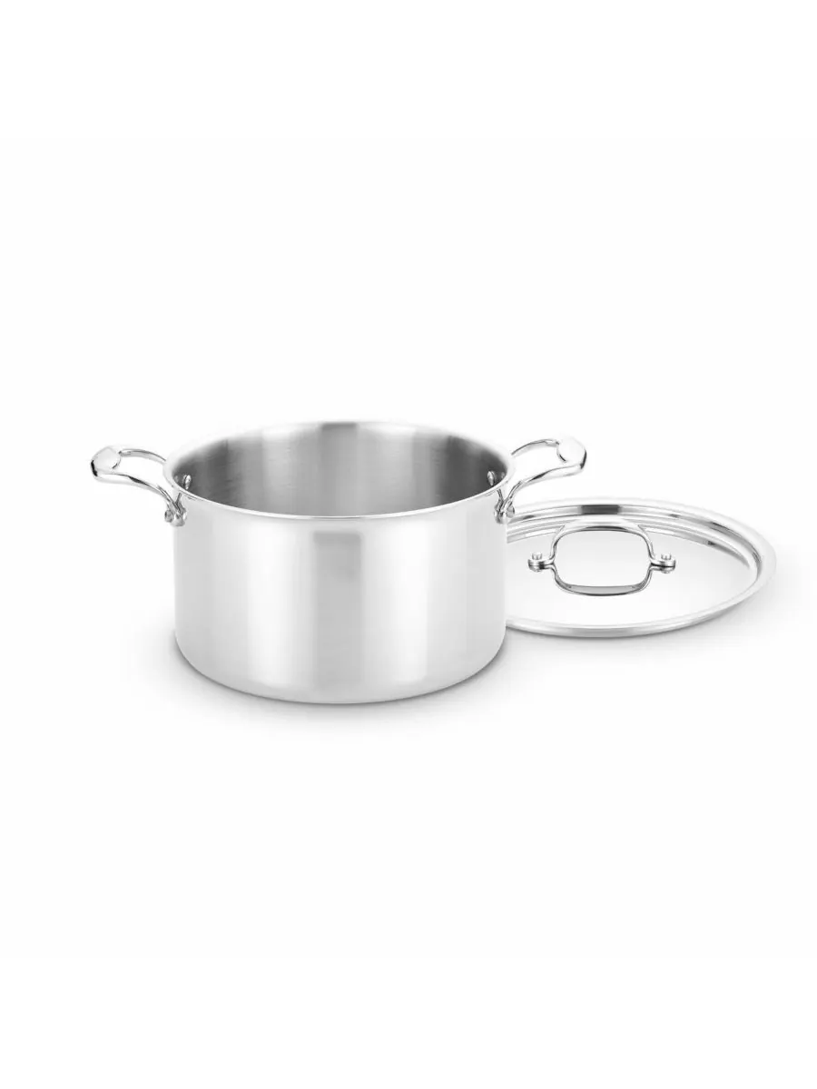 Полностью облицованная кастрюля серии Titanium объемом 8 кварт с крышкой Heritage Steel