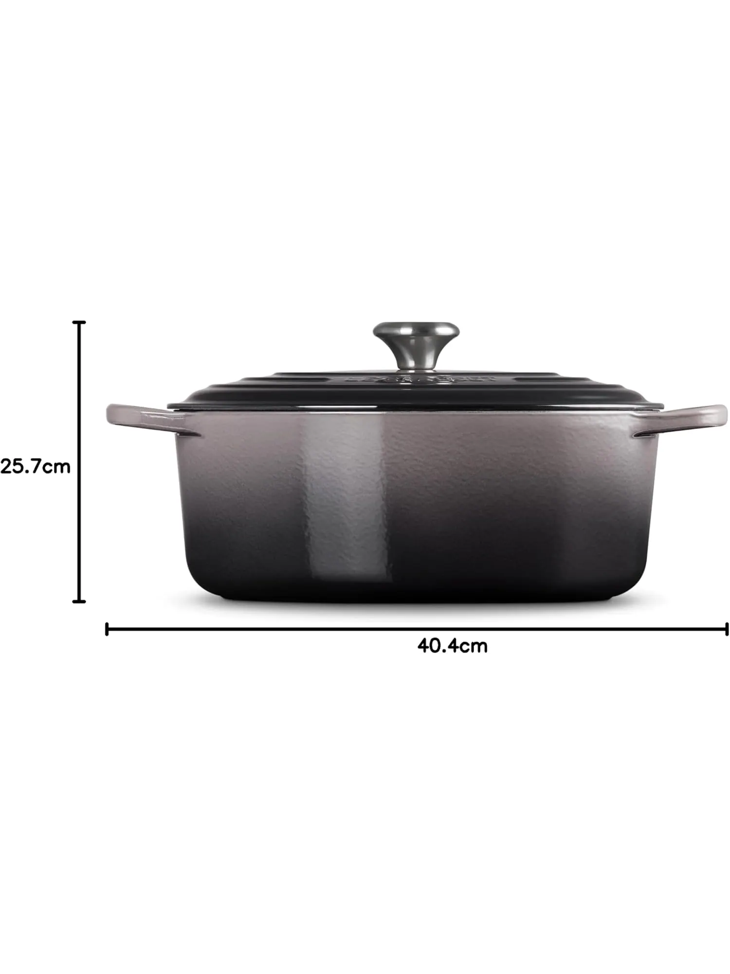 Кастрюля овальная Le Creuset Signature, 6,3 л, 31 см — изображение 8 из 8, флинт