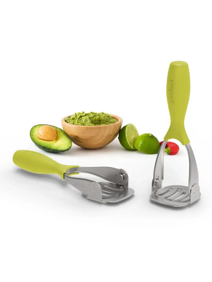 Набор из 2 приспособлений для измельчения авокадо Guac Savor Prepara — изображение 3 из 3, прозрачный зеленый