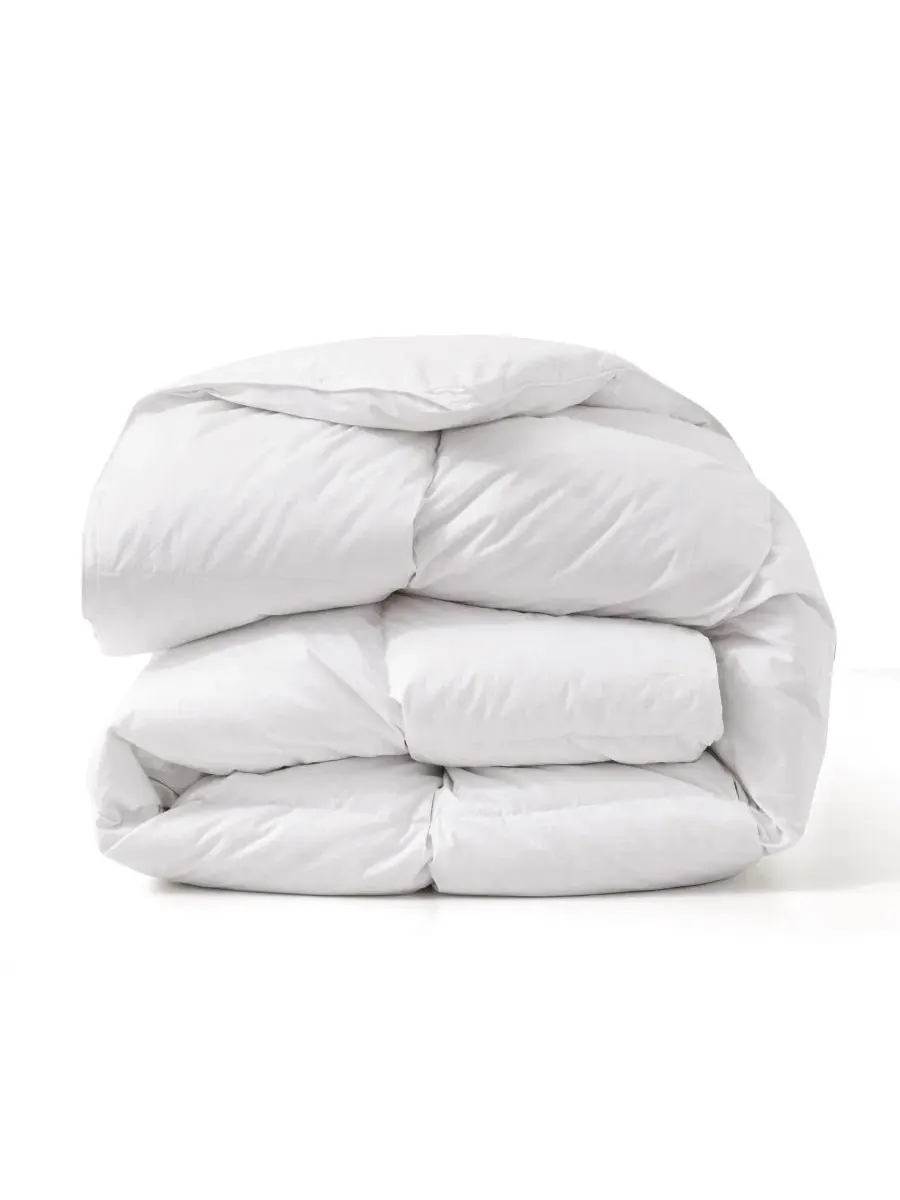 Роскошное одеяло из хлопкового твила с наполнителем из гусиного пуха, California King UNIKOME — изображение 4 из 4, белый