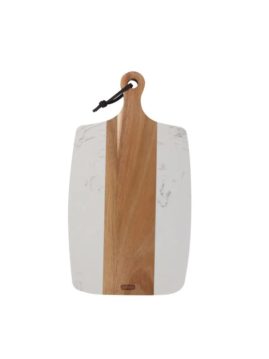 Сервировочная доска из акации и мрамора, с ручкой, Acacia and Marble Serving Board Dexas — изображение 2 из 3