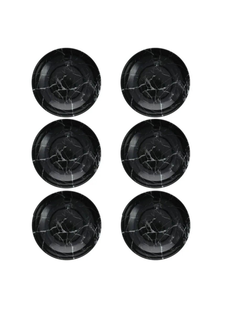 Набор из 6 круглых мисок Melamine Palace Onyx Coupe Fortessa
