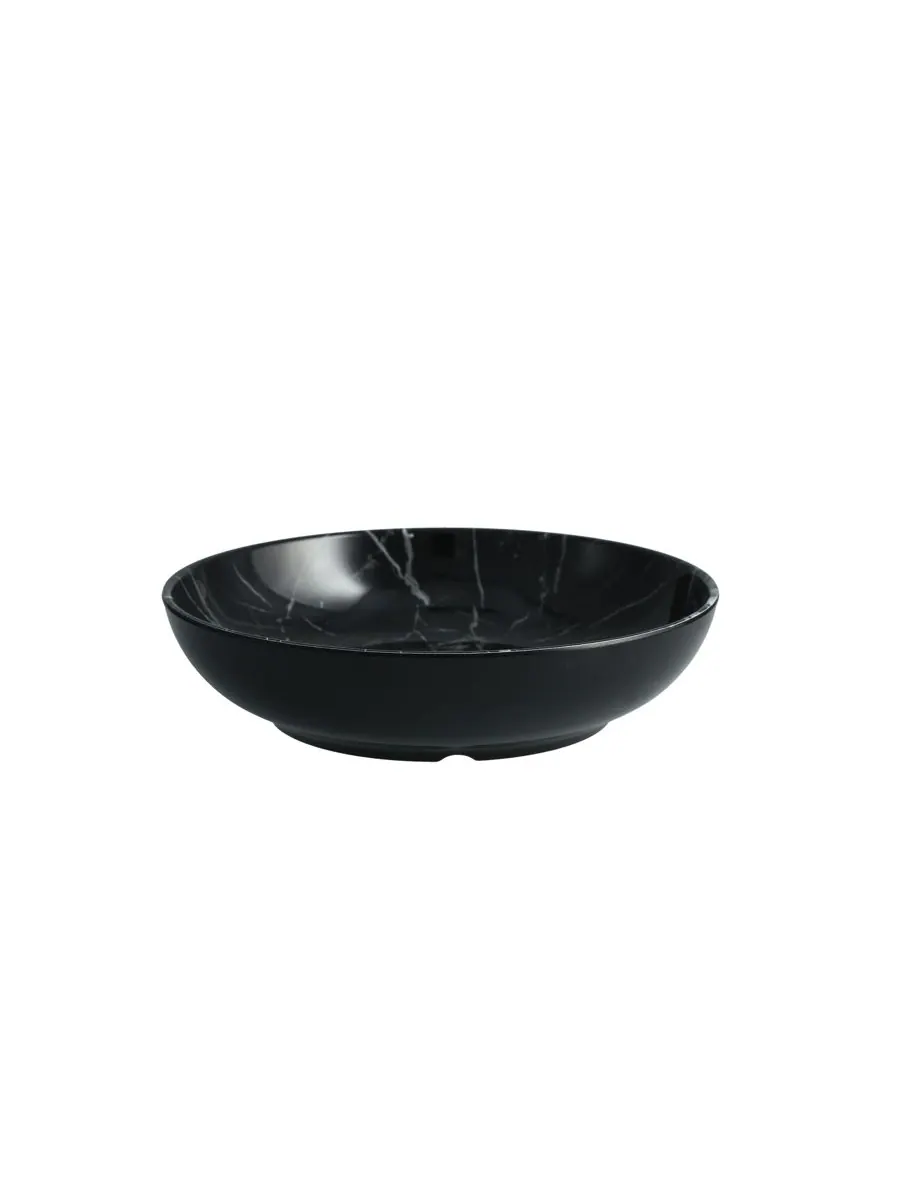 Набор из 6 круглых мисок Melamine Palace Onyx Coupe Fortessa — изображение 2 из 6, черный