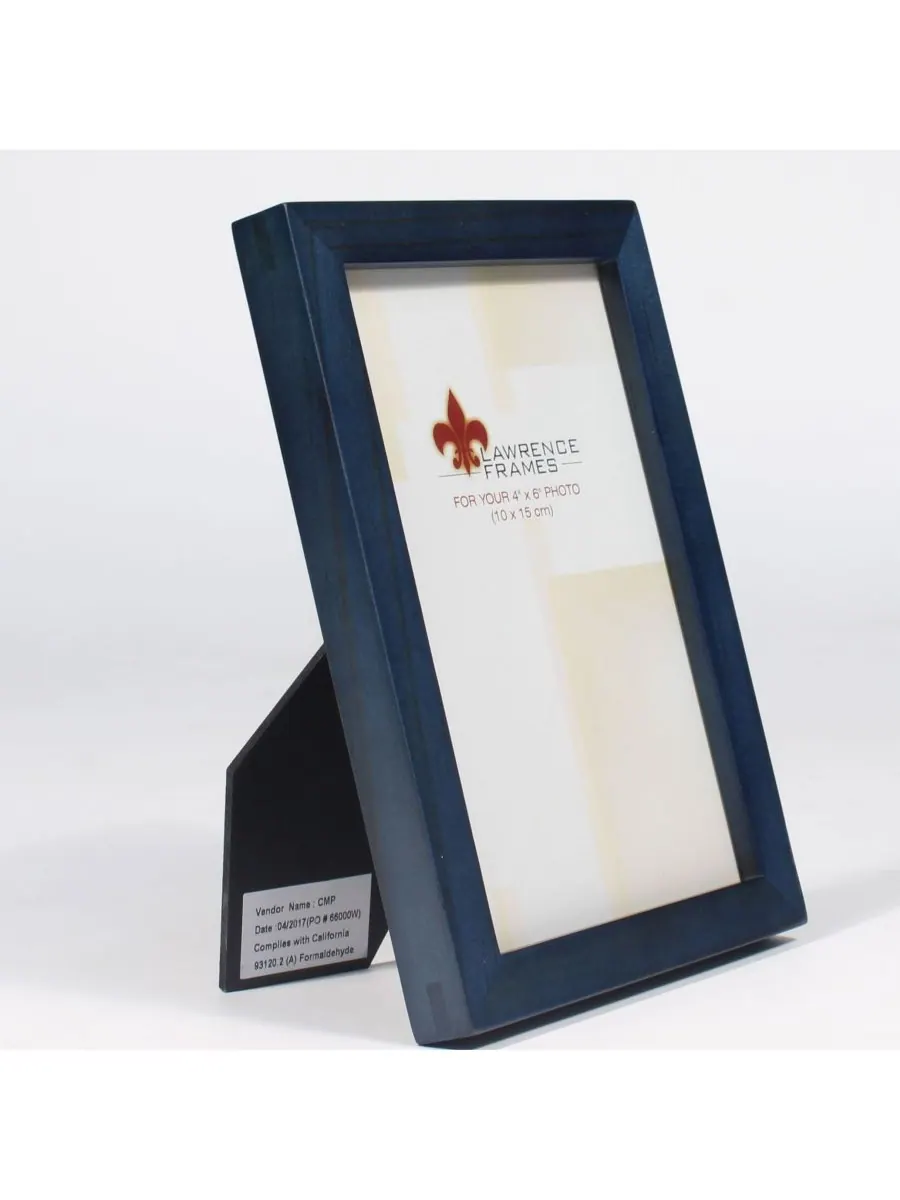 Lawrence Frames Рамка для картины из синего дерева - Коллекция "Галерея" - 4" x 6" — изображение 2 из 3, синий